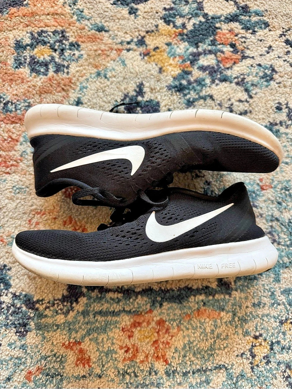 Nike Free RN Black & White US 7.5